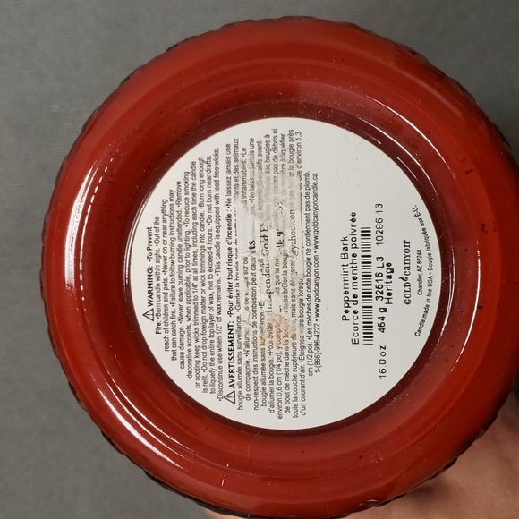 Gold Canyon Accents Peppermint Bark 6 Ozmedium 2 Wick Gold Canyon